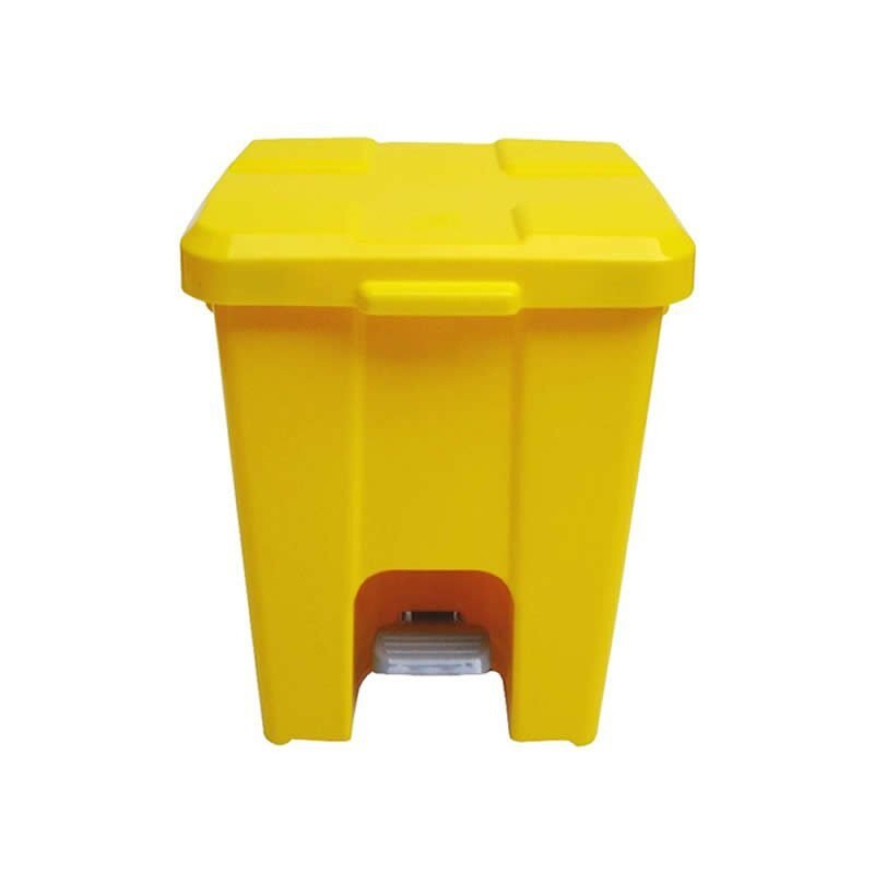 Lixeira Amarela 15 Litros Quadrada Com Pedal P15am