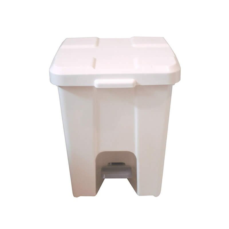 Lixeira Branca 15 Litros Quadrada Com Pedal P15b
