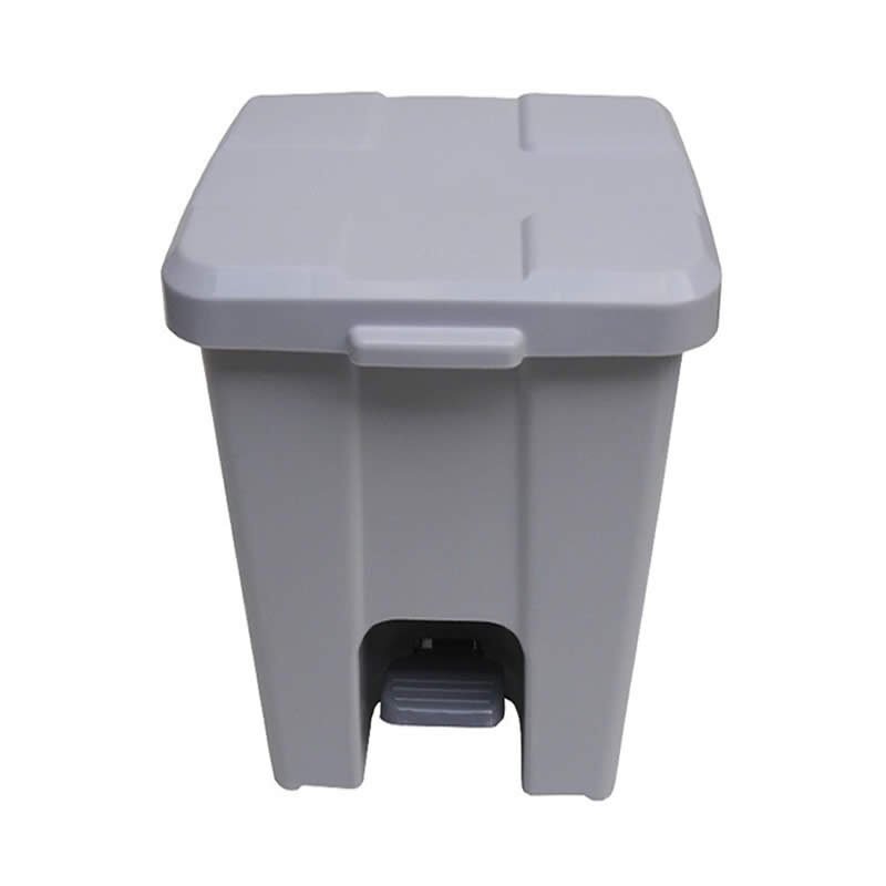 Lixeira Cinza 15 Litros Quadrada Com Pedal P15c