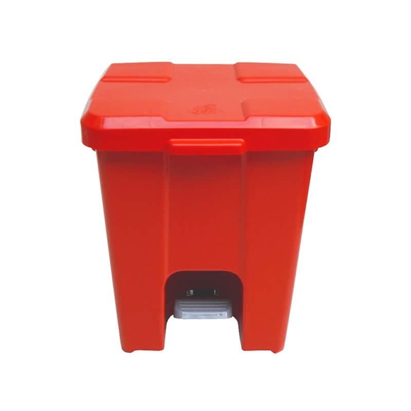 Lixeira Vermelha 15 Litros Quadrada Com Pedal P15v