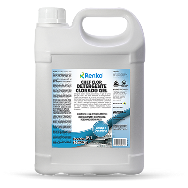 Chef Clor Detergente Clorado Gel 5 litros Renko