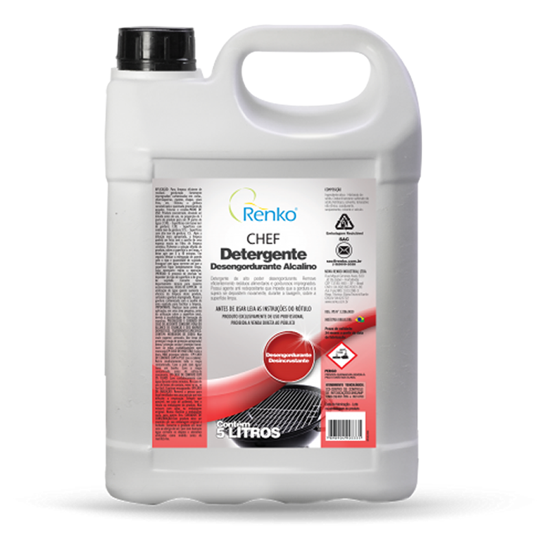Chef Detergente Desengordurante Alcalino 5 litros Renko