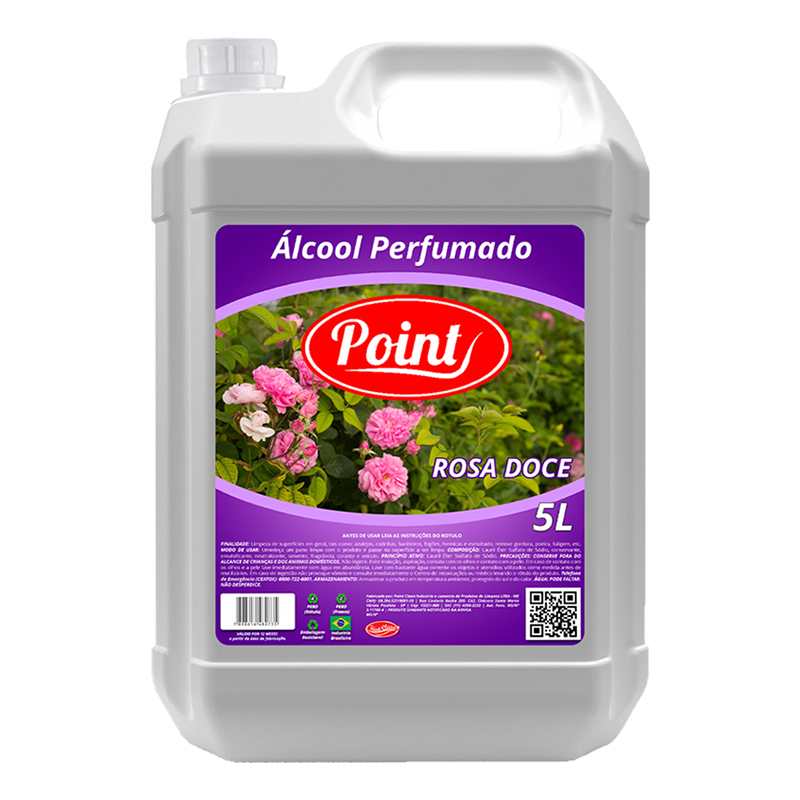 Álcool Perfumado Rosa Doce 5 litros Point