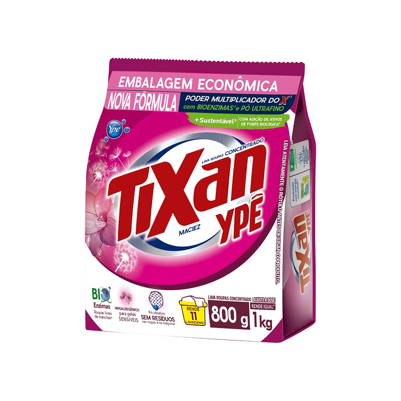 Sabão em Pó Tixan Ypê Maciez 800g