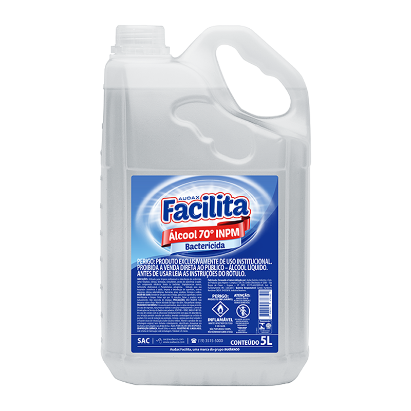 Álcool Líquido 70° Facilita 5 litros Audax