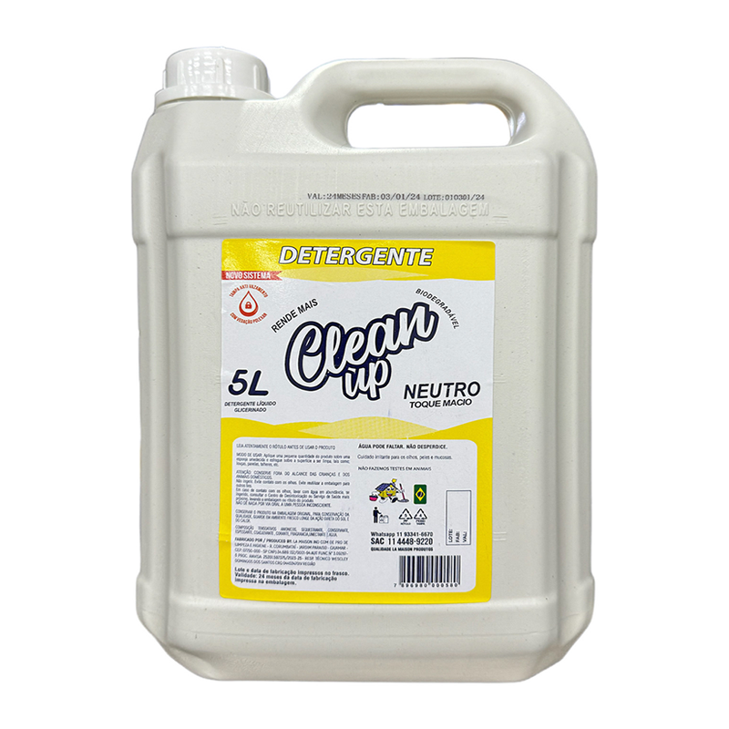 Detergente Neutro 5 litros Clean Up