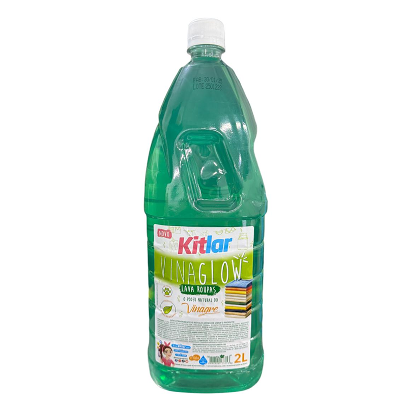 Lava Roupas VinaGlow Com Vinagre 2 litros Kitlar