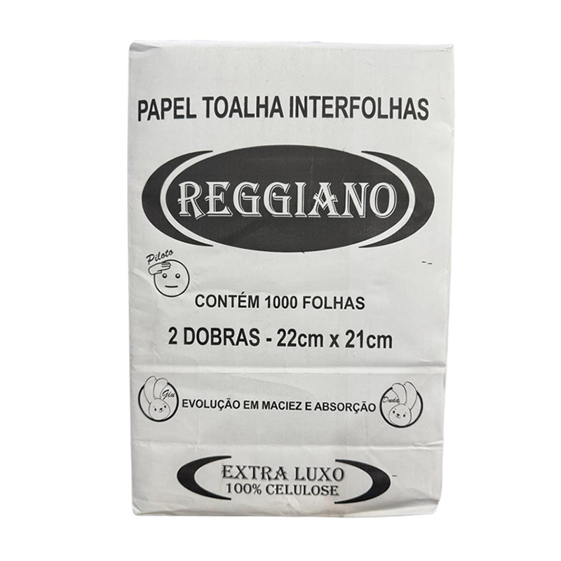 Papel Interfolha Luxo 22x21 Com 1.000 Folhas Reggiano
