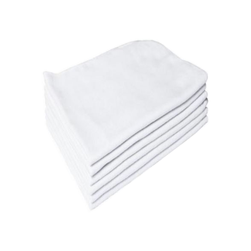 Flanela Branca 38x58 Com 6 Unidades Caebi