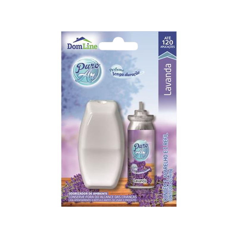 Desodorizador de Ambiente Aparelho Mais Refil Puro Ar 12ml Lavanda