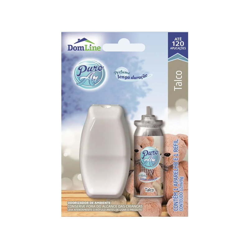 Desodorizador de Ambiente Aparelho Mais Refil Puro Ar 12ml Talco