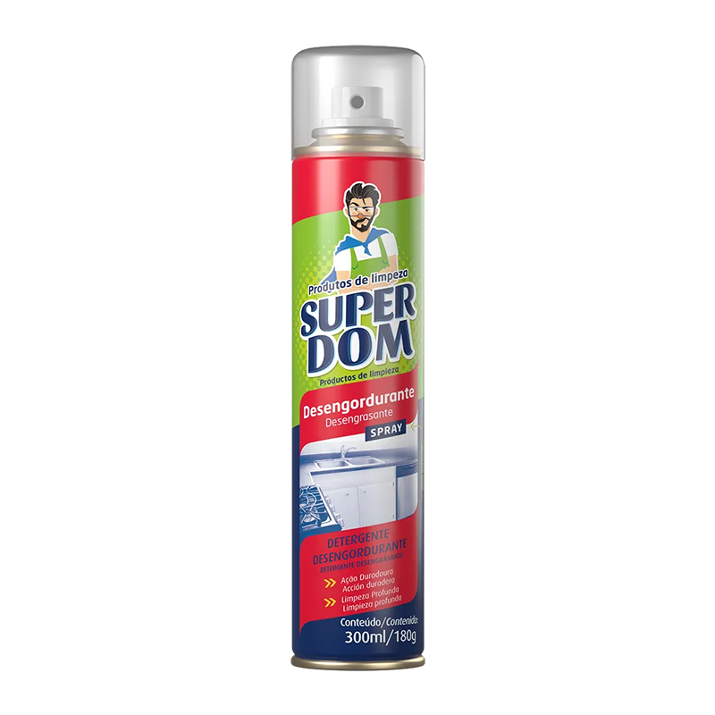 Super Dom Multiuso Detergente Desengordurante Spray 300ml Baston