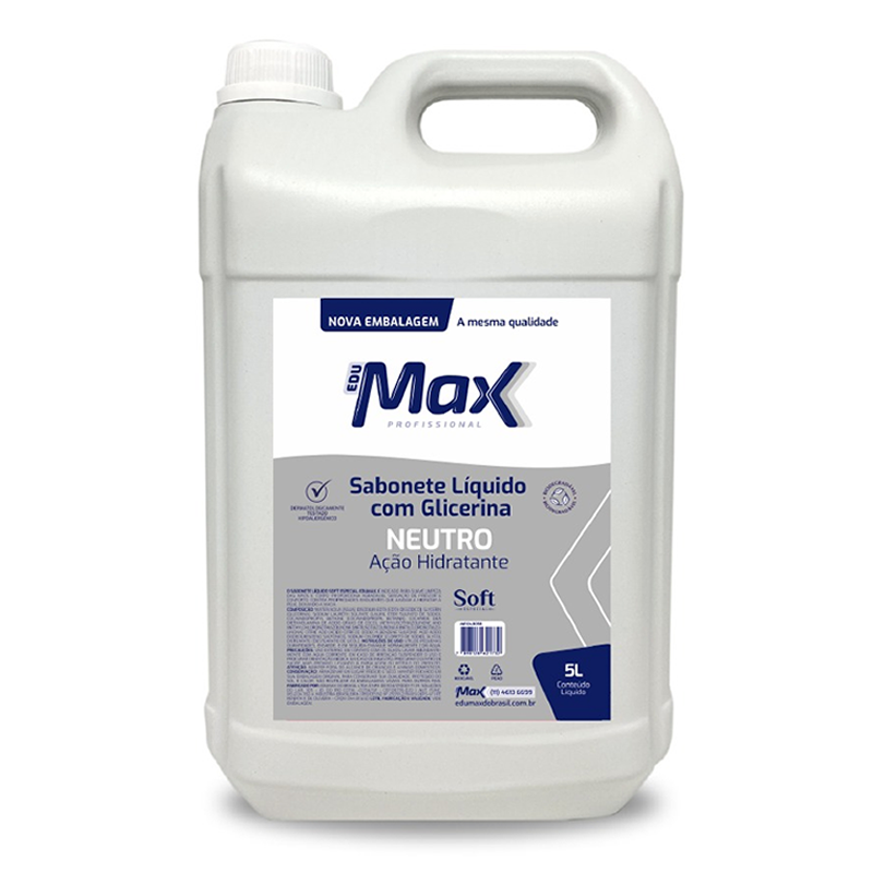 Sabonete Líquido Neutro 5 litros Soft Edumax
