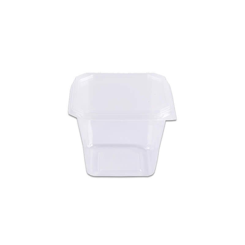 Pote Plástico Descartável Quadrado Com Tampa 250ml Com 20 Unidades Prafesta