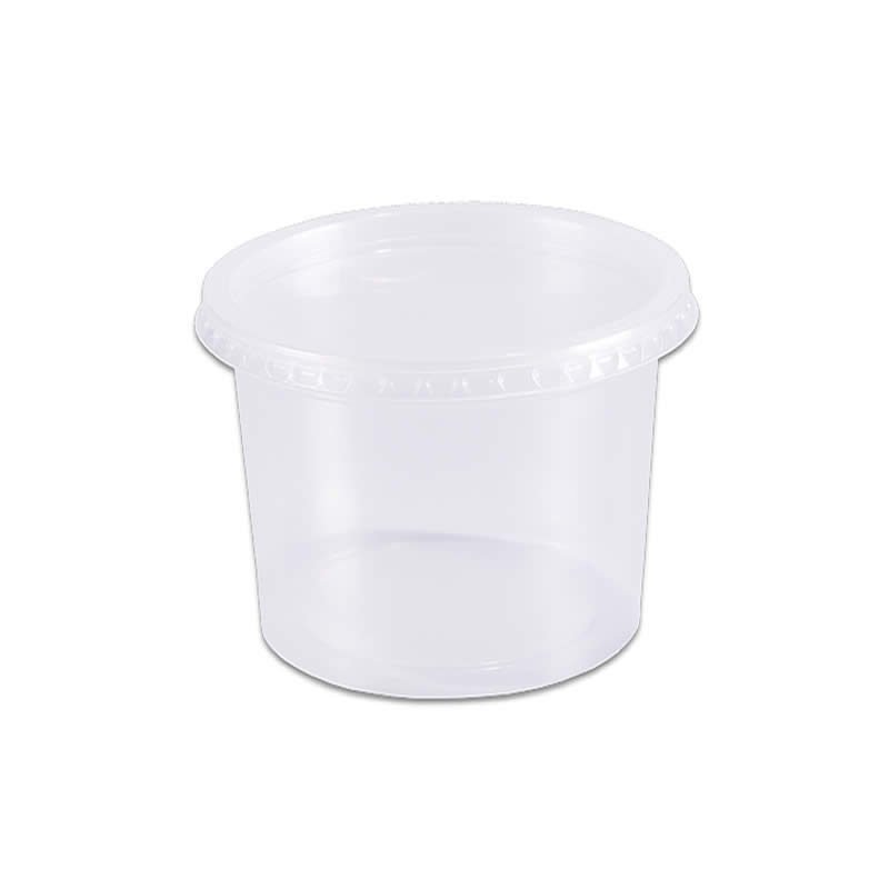 Pote Plástico Descartável Redondo Com Tampa 1000ml Com 24 Unidades Prafesta