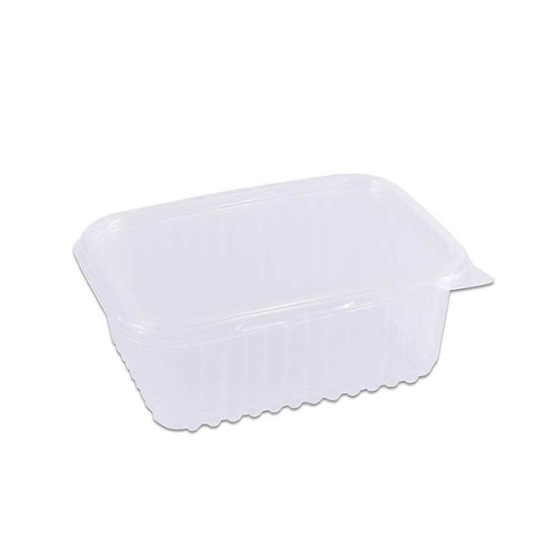 Pote Plástico Descartável Retangular Com Tampa 1000ml Com 24 Unidades Prafesta