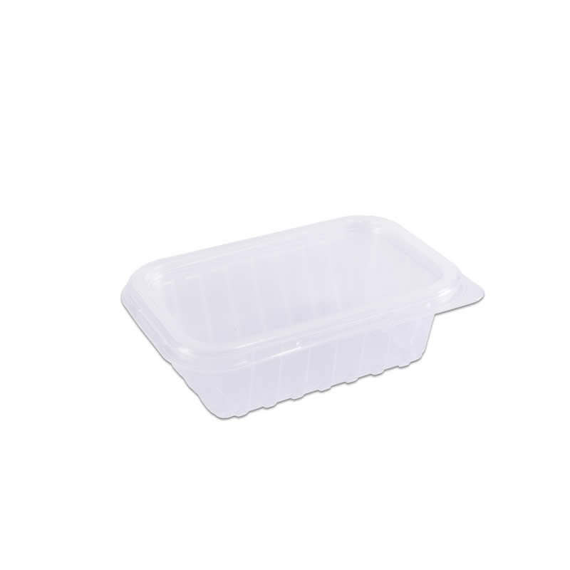 Pote Plástico Descartável Retangular Com Tampa 250ml Com 24 Unidades Prafesta