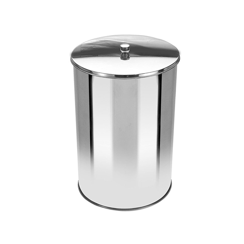 Lixeira Office com Tampa em Aço Inox 10 litros JSN OR3