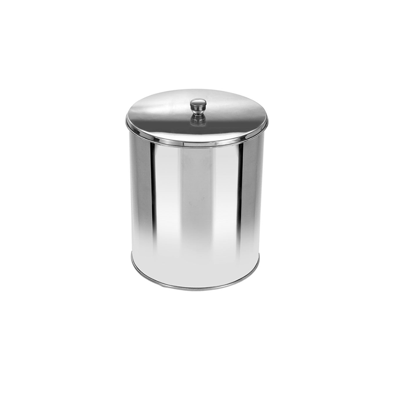 Lixeira Office com Tampa em Aço Inox 5 litros JSN OR1