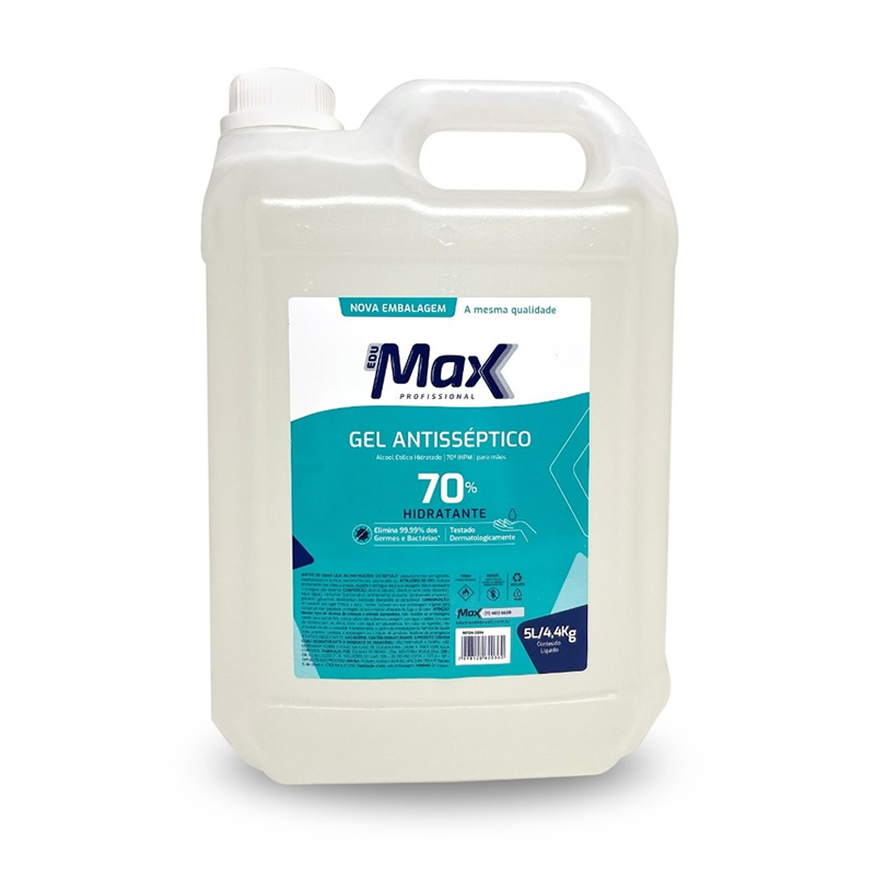 Álcool Em Gel Antisséptico 5 litros Edumax