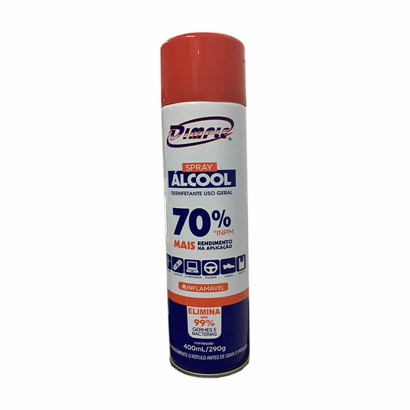 Álcool 70% Spray 400ml Dimple