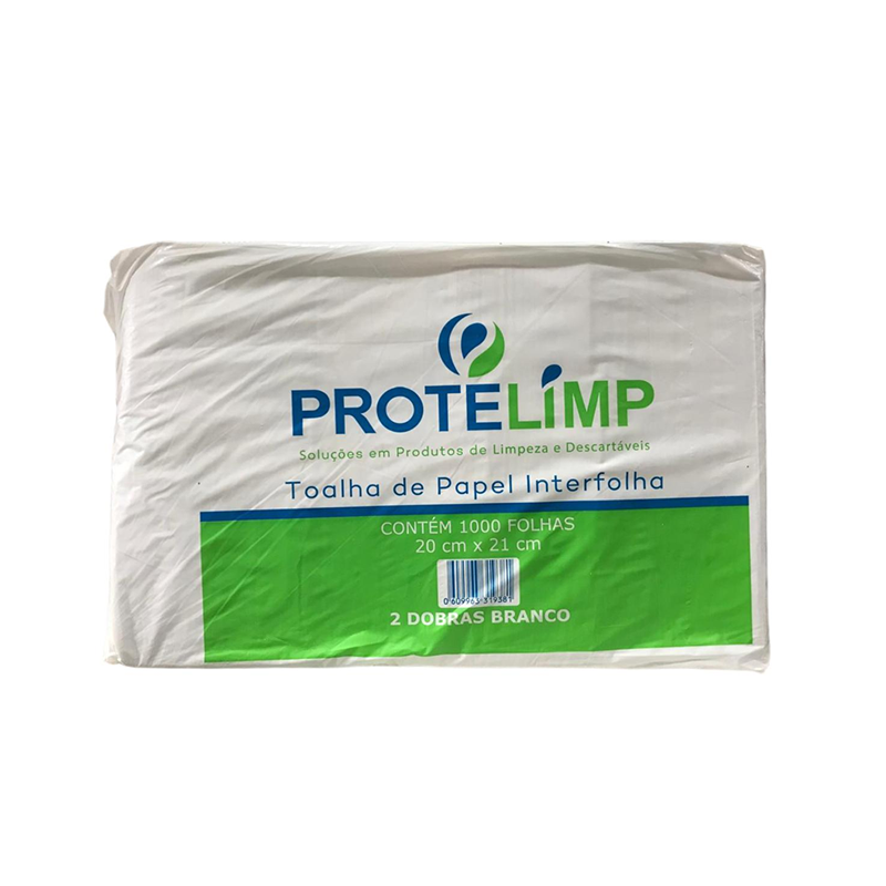 Papel Interfolha Branco com 1.000 Folhas Real/Protelimp