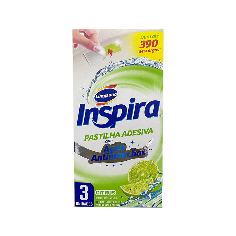 Pastilha Adesiva Inspira Citrus Com 3 Unidades Limppano