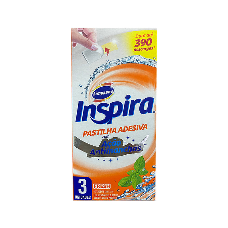 Pastilha Adesiva Inspira Fresh Com 3 Unidades Limppano