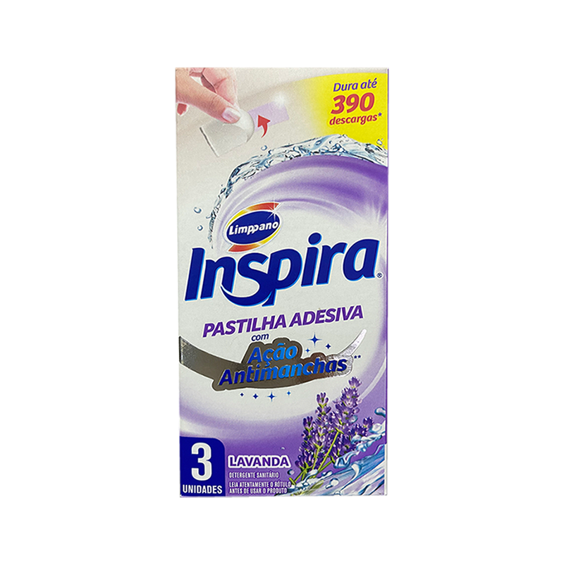 Pastilha Adesiva Inspira Lavanda Com 3 Unidades Limppano