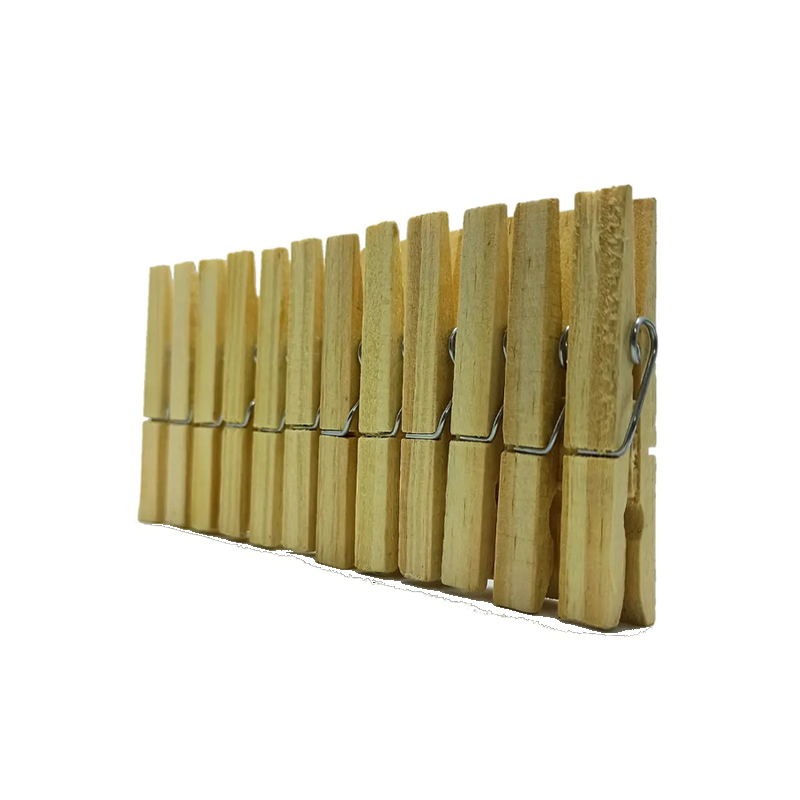 Prendedor De Roupas De Madeira Com 12 Unidades