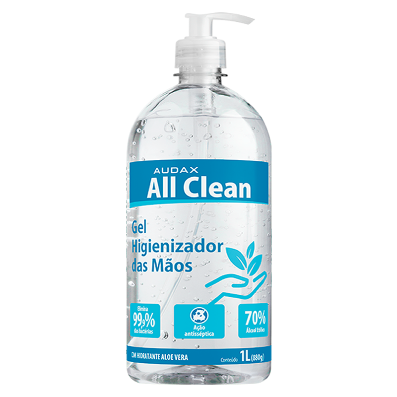 Álcool Em Gel Antisséptico 1 litro Audax