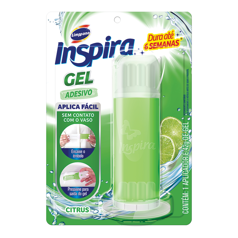 Gel Adesivo 6 Aplicações Citrus 42g Inspira Limppano