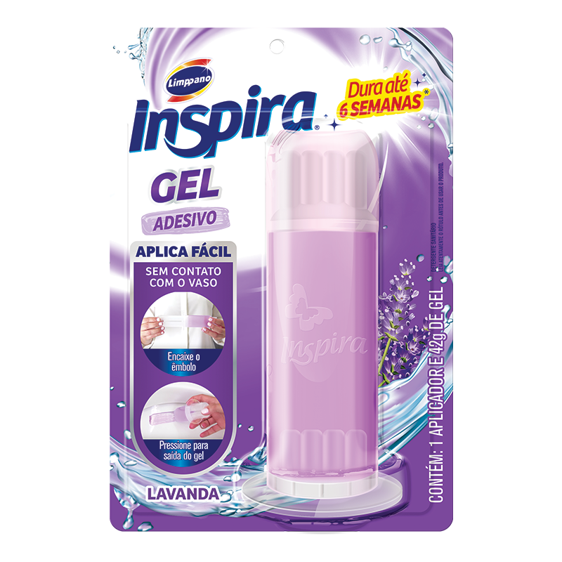 Gel Adesivo 6 Aplicações Lavanda 42g Inspira Limppano