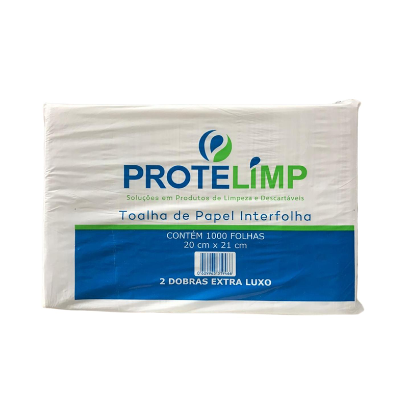 Papel Interfolha Luxo com 1.000 Folhas Real/Protelimp