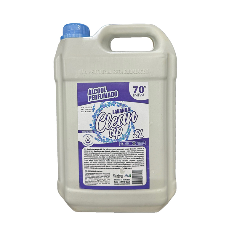 Álcool Perfumado Lavanda 5 litros Clean Up