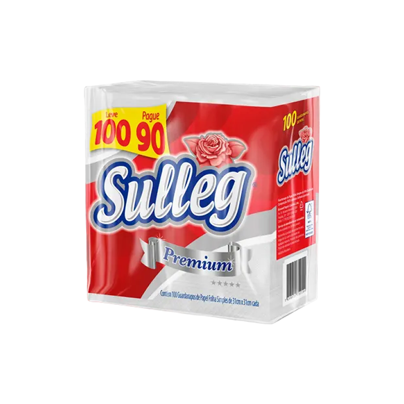 Guardanapo de Papel 31x31 Sulleg com 100 Folhas
