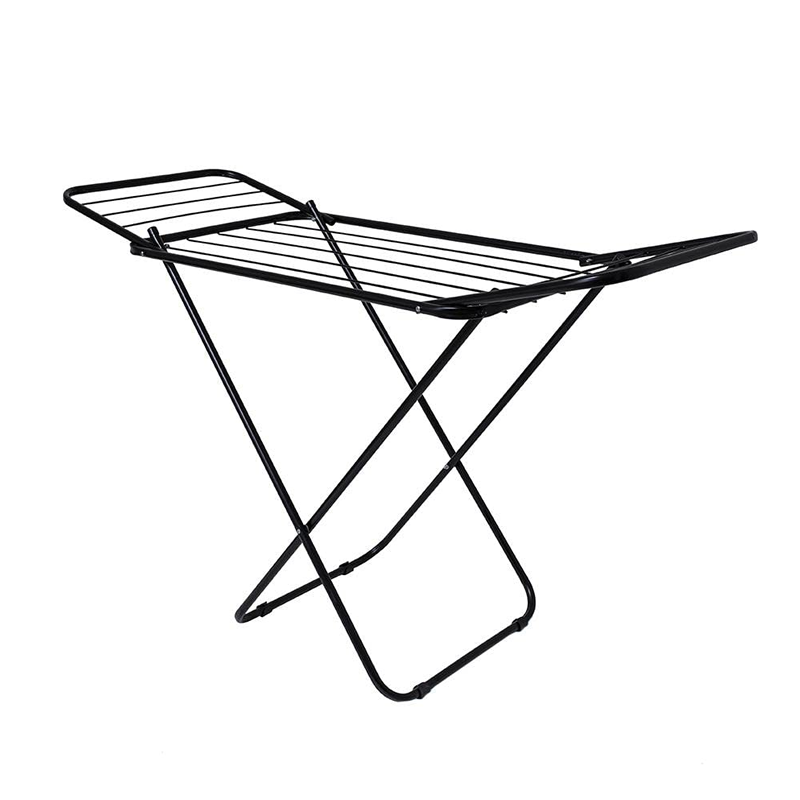 Varal De Chão Preto Com Abas Slim Mor