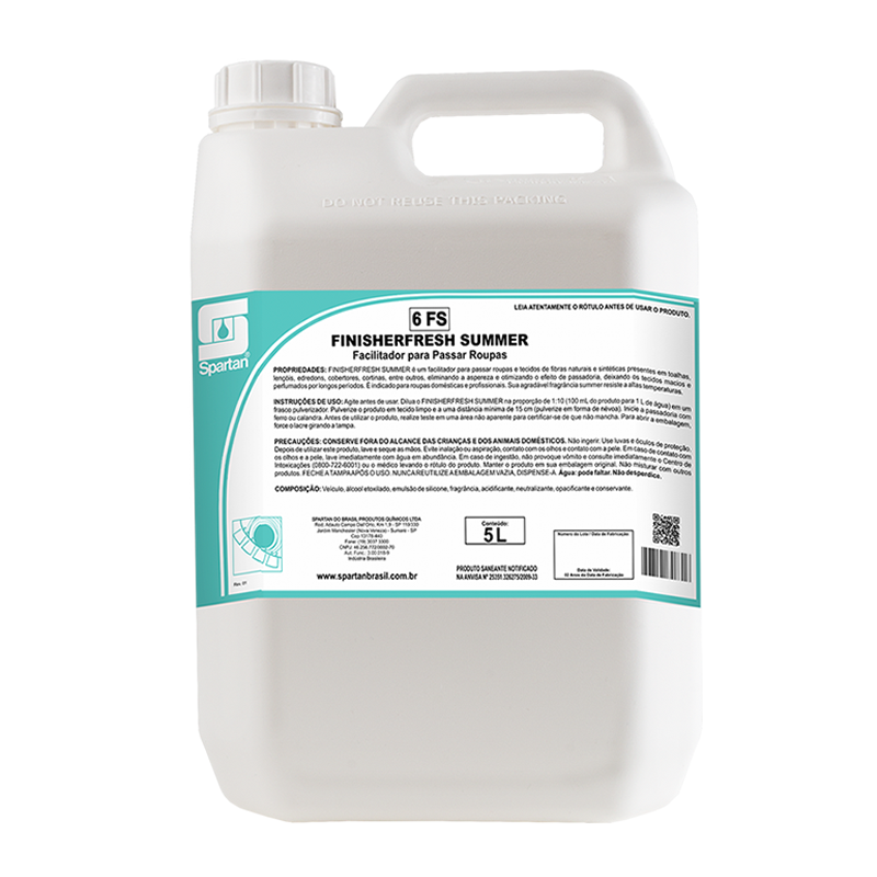 Finisherfresh Summer Facilitador Para Passadoria 5 litros Spartan