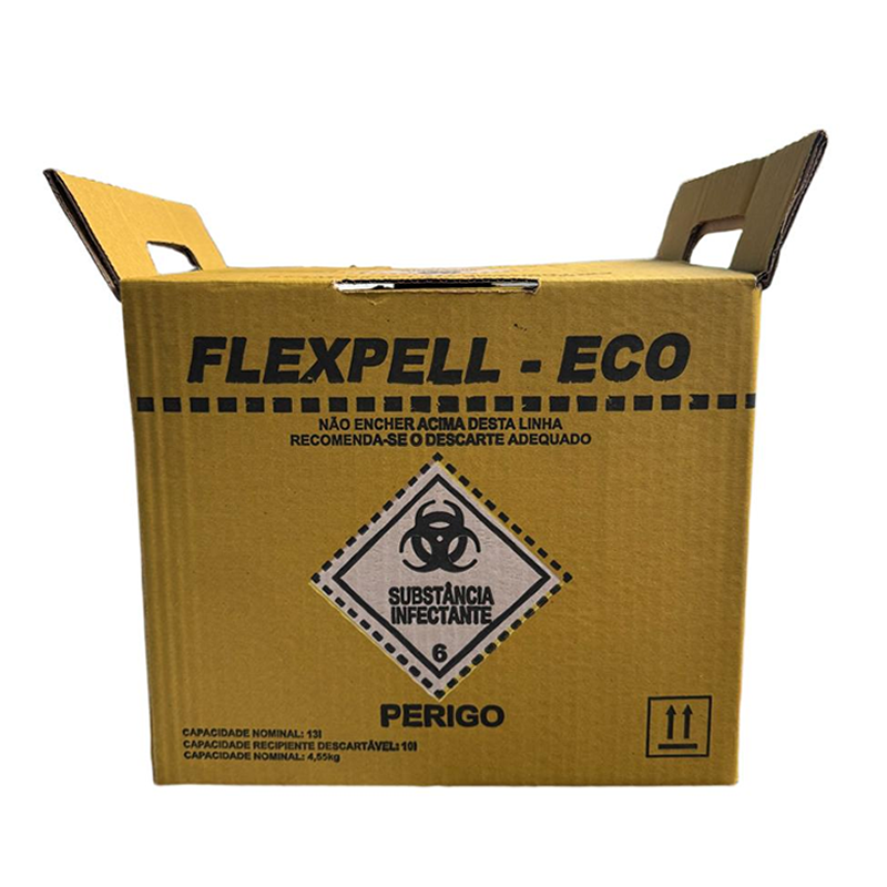 Coletor Perfurocortantes Amarelo Infectante Eco 13 litros Flexpell
