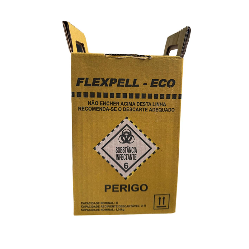Coletor Perfurocortantes Amarelo Infectante Eco 3 litros Flexpell