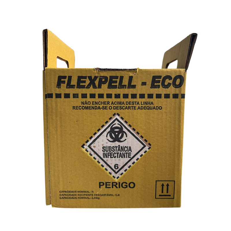 Coletor Perfurocortantes Amarelo Infectante Eco 7 litros Flexpell