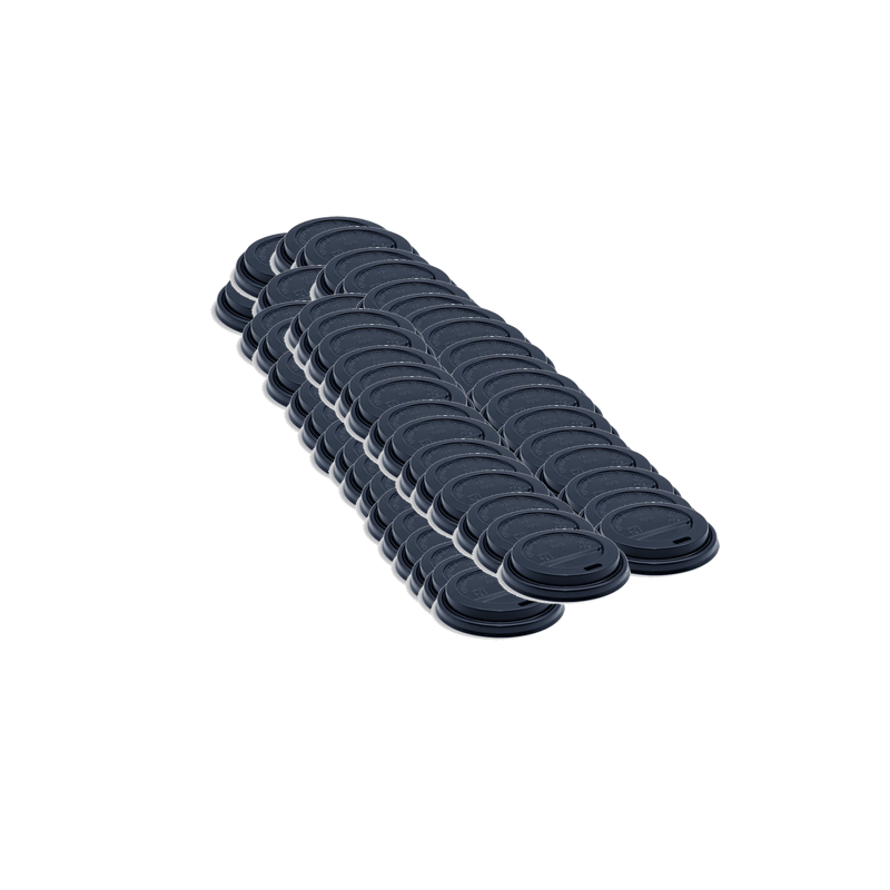 Tampa Preta Para Copo de Papel 85ml com 50 Unidades Vabene