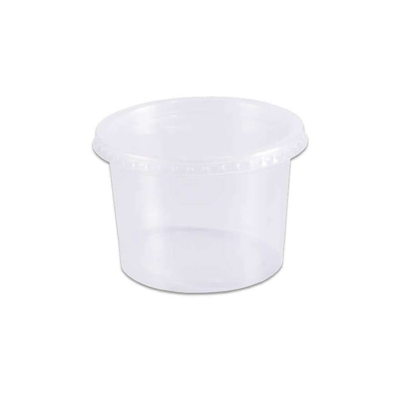 Pote Plástico Descartável Redondo Com Tampa 750ml Com 24 Unidades Prafesta