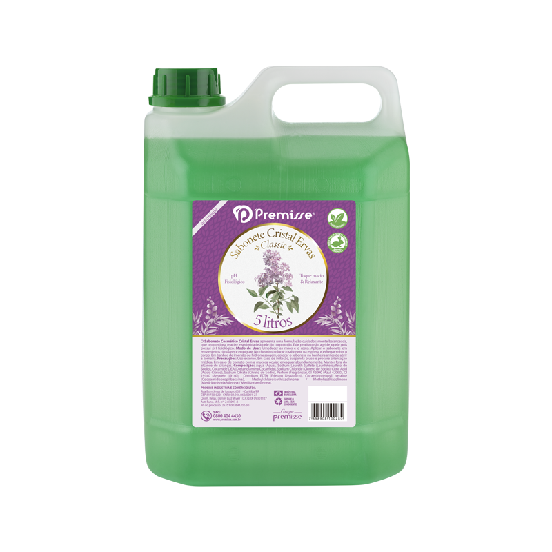 Sabonete Líquido Cristal Ervas 5 litros Premisse