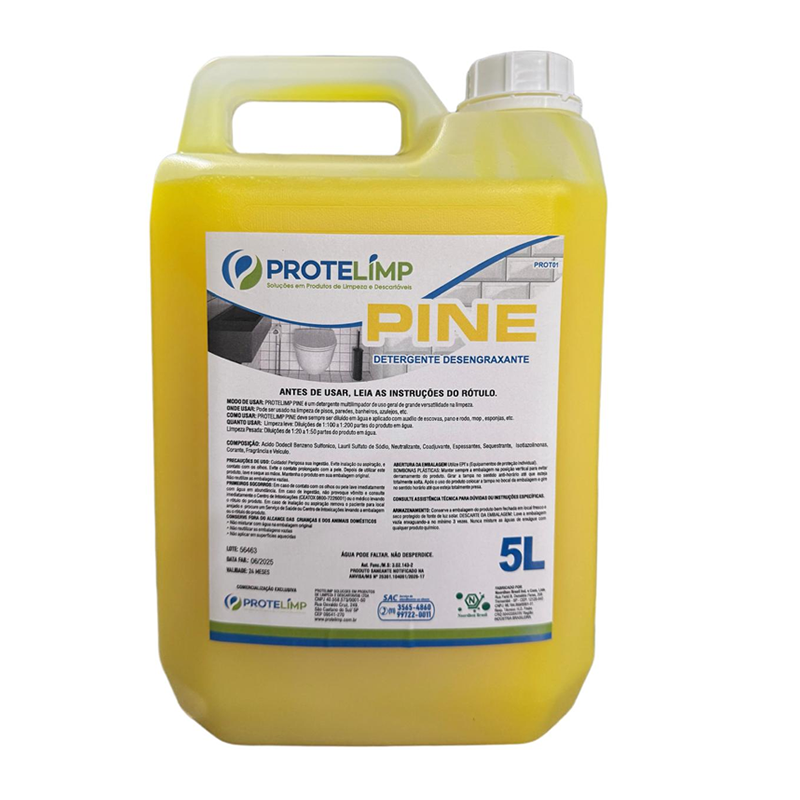 Pine Detergente Desengraxante 5 litros Protelimp