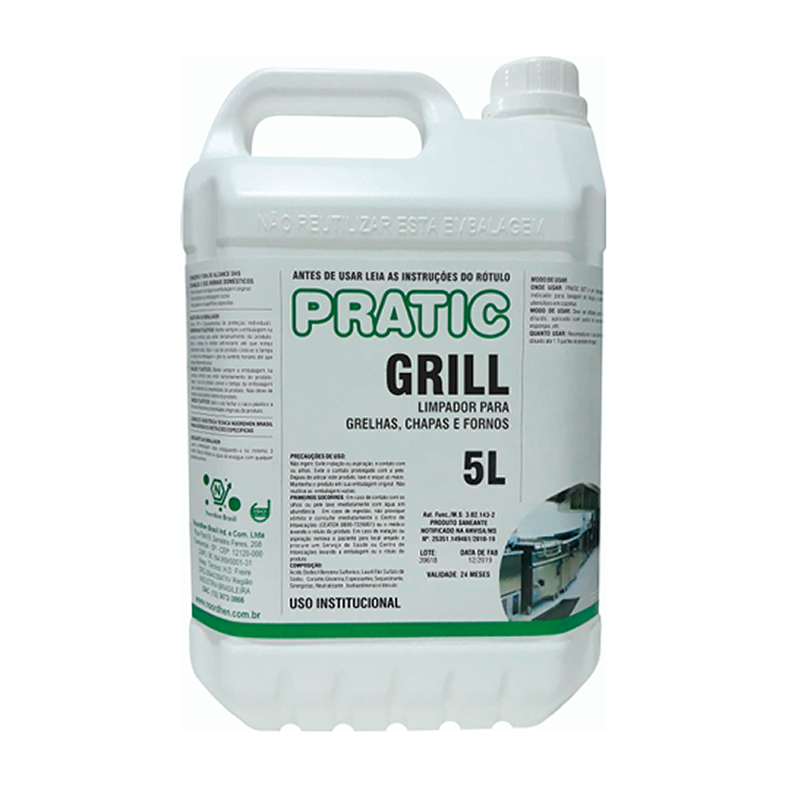Pratic Grill Limpa Grelhas, Chapas e Fornos 5 litros Noordhen