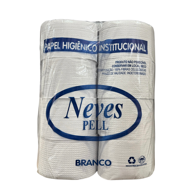 Papel Higiênico Rolão Branco com 8 Rolos Neves Pell