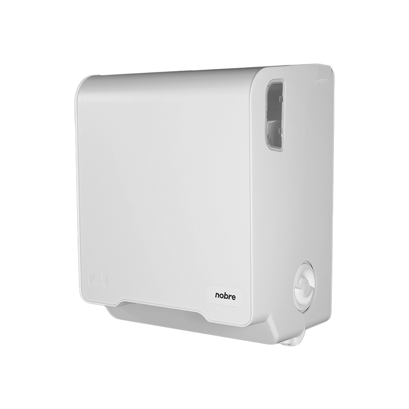 Dispenser Auto Corte Para Papel Toalha Bobina Branco Nobre