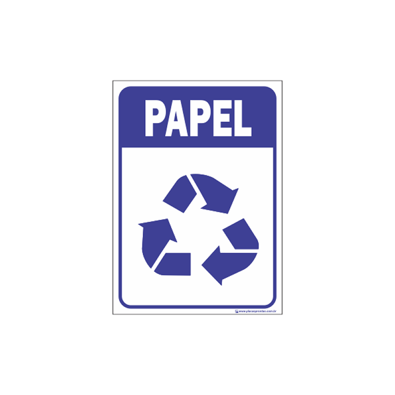 Adesivo Coleta Seletiva Papel