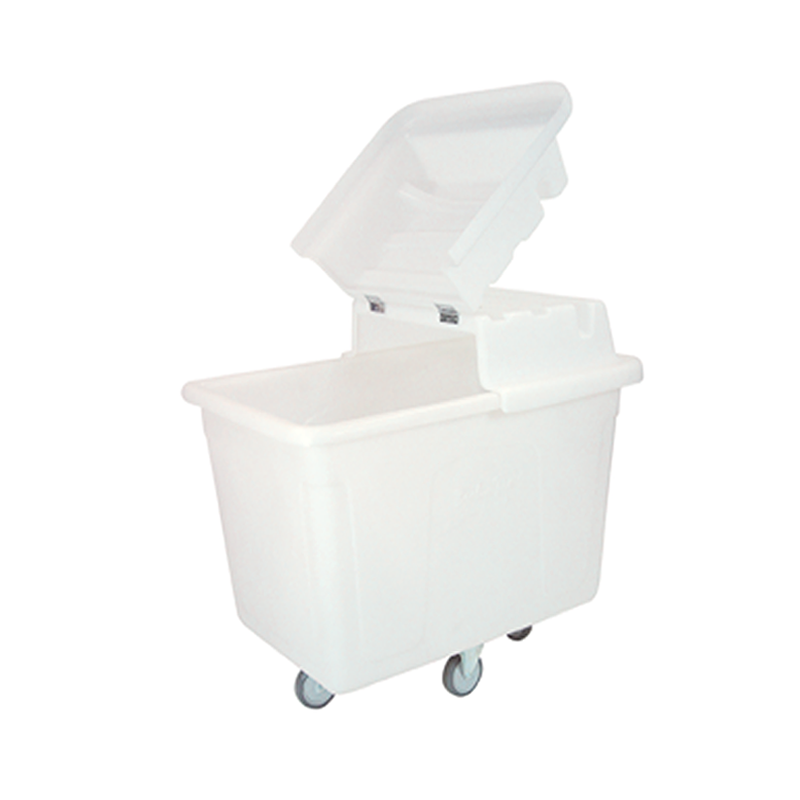 Carro Cuba Branco 400 litros Com Tampa Sem Plataforma